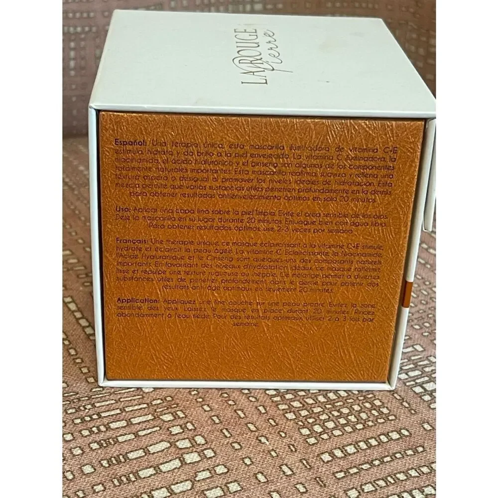 La Rouge Pierre Vitamin C+E Brightening Mask Topaz Collection Luxury Skincare